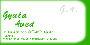 gyula aved business card